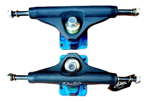 Imagen 3 de 4 de Trucks Para Skate Dater Full Color Negro Azul 139mm