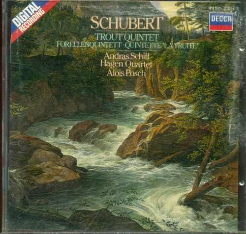 Cd. Schubert : Trout Quintet // Schiff - Hagen Quartet - Psc