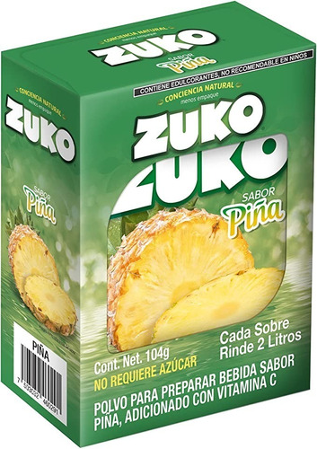 Zuko Sabor Piña 8 Pz