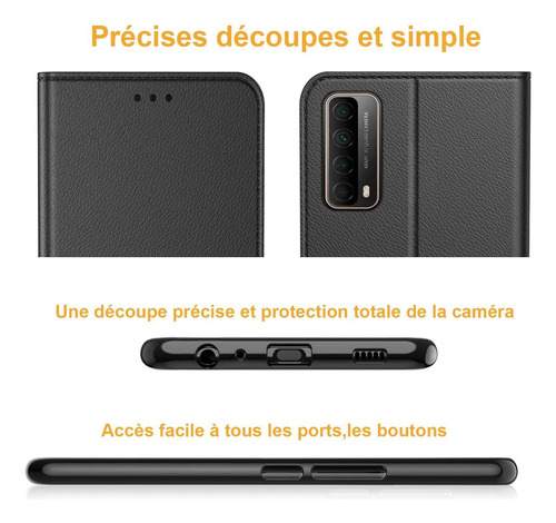 Funda Premium Carcasa Cartera Cuerocon Para P Smart 2021/y7a