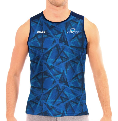 Musculosa Deportiva Hombre Blues Imago Microfibra Running