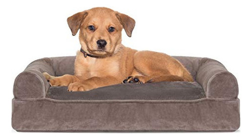 Furhaven Cama Para Perro Con Almohada De Relleno De Fibra Es