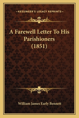 Libro A Farewell Letter To His Parishioners (1851) - Benn...