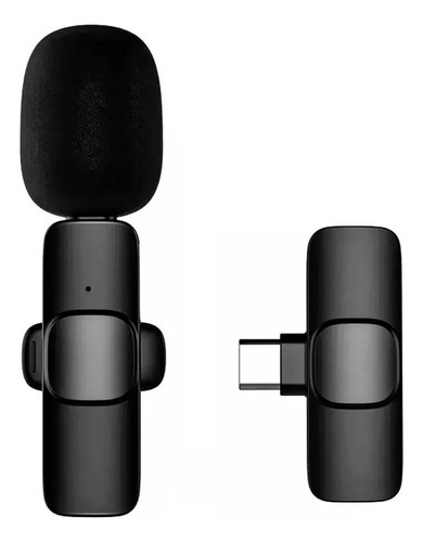 Micrófono Corbatero Inalámbrico Wireless Lavalier Color Negro