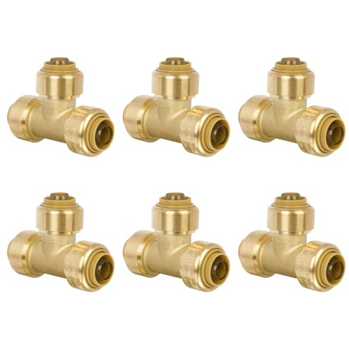 Conector En Forma De T 1/2puLG Push Pex/cobre/cpvc/latón (pa