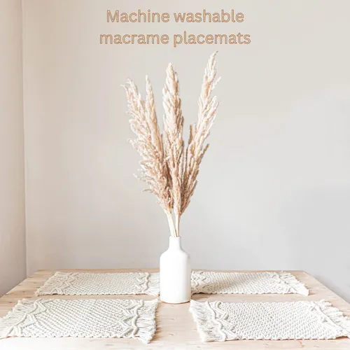 Snuglife Juego De 6 Manteles Individuales De Macram, Hechos