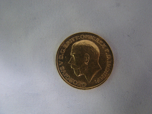 Moeda De Ouro 22k Inglaterra George V 1911 7.8 Gramas