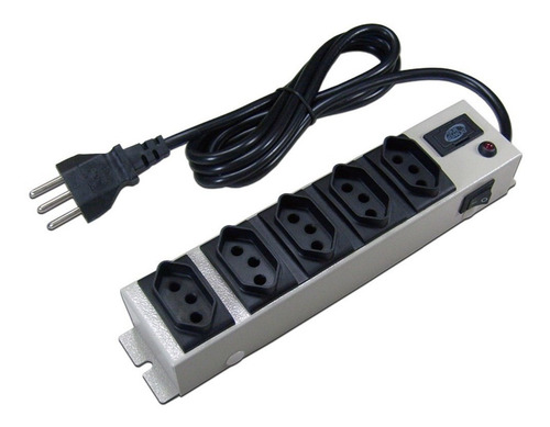 Filtro De Linha Chapa 5 Tomadas Com Fusivel Bivolt Multicraf