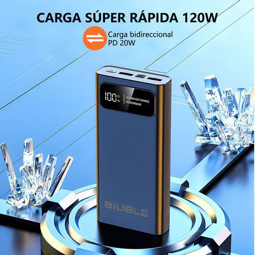 Power Bank 26800mah 120w Carga Rápida Portátil Con Pantalla