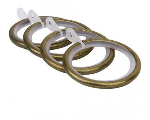 Argollas De Metal P/cortinas, Reducción De Ruido, Bronce 10u