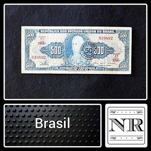 Brasil - 50 Centavos | 500 Cruzeiros - Año 1967 - P #186 (*)