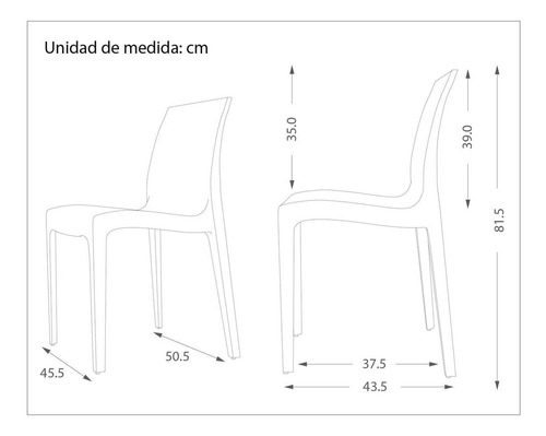 Silla de comedor DVP Neo color negro
