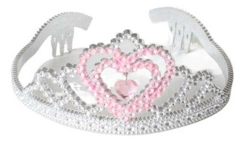 20pcs Corona De Princesa De Corazón Galvanoplastia Plástico