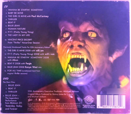 Michael Jackson - Thriller 25 Slipcase Dvd + Cd