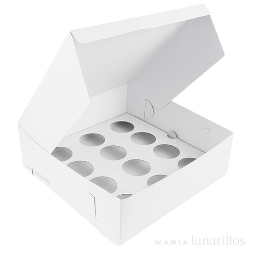Caja Para 12 Cupcake (paquetes De 6 Unidades)