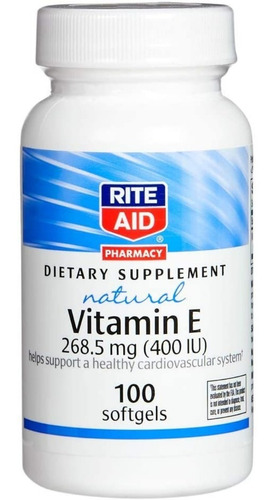 Rite Aid Vitamina E 100cps - Unidad a $1307