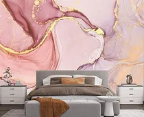 Comprar Mural De Pared En Mármol Rosa Dorado Para Dormitorio 103  X 