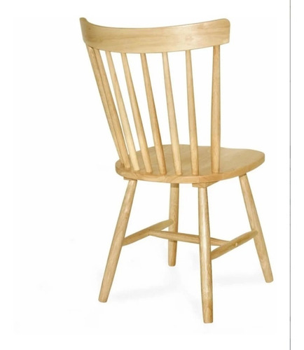 Silla Comedor Windsor Nórdica Madera Maciza Rubberwood