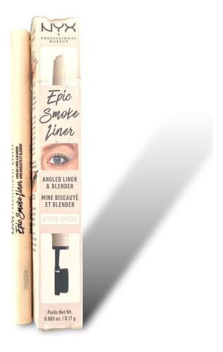 Delineador Retráctil Nyx Professional Makeup Color White Smoke Con Acabado Mate