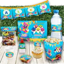 Comprar Kit Imprimible Invitaciones Candy Bar Baby Shark