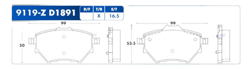 Balatas Traseras Peugeot Rifter 1.6l 2020-2021 Fritec