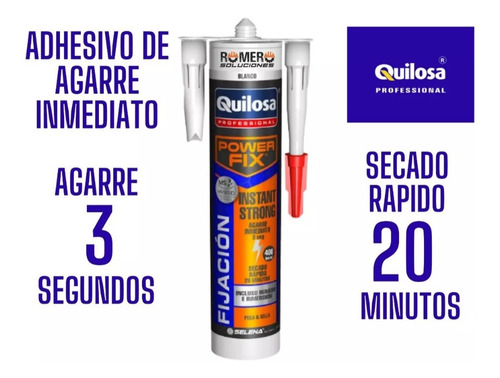 Adhesivo Power Fix Agarre Inmediato 3 Segundos Quilosa 430g 