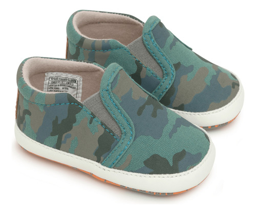 Alpargata De Niños Camuflada Verde Militar (14 A 18)