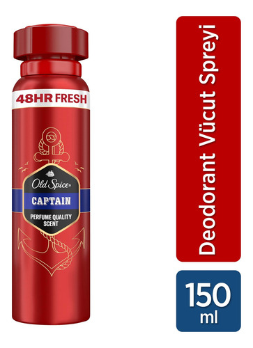 Desodorante En Aerosol Old Spice Captain, 175 Ml, Paquete De