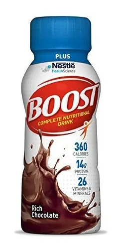 Bebida Nutricional Completa Boost Plus, Chocolate, 8 Oz (pack De 12)