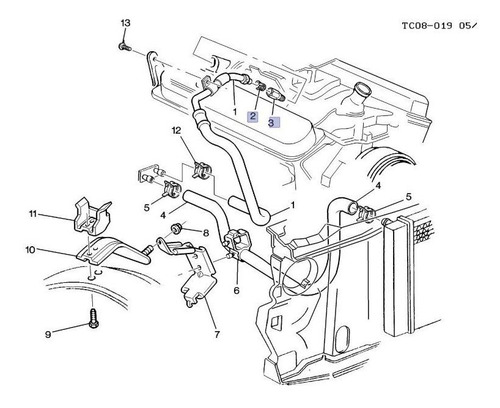 Conector (niple) Calefaccion Gmc Topkick C5000 1991