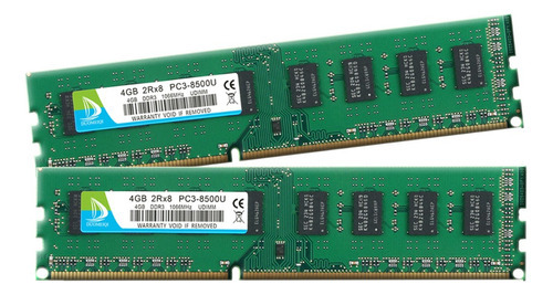 Memoria Ram Duomeiqi Ddr3-1066 Udimm Pc3-8500 Verde 8g(2x4g)