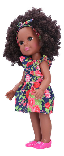 Muñeca Infantil, Exquisita Niña Negra Africana Realista, [u]