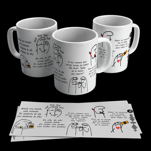 Imagen 4 de 10 de 11 Diseños Plantillas Sublimar Taza Flork Canciones De Amor