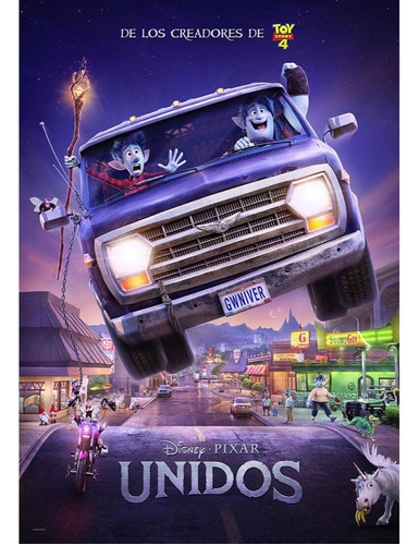Póster Oficial Unidos Disney Pixar Original De Cines Van Ver