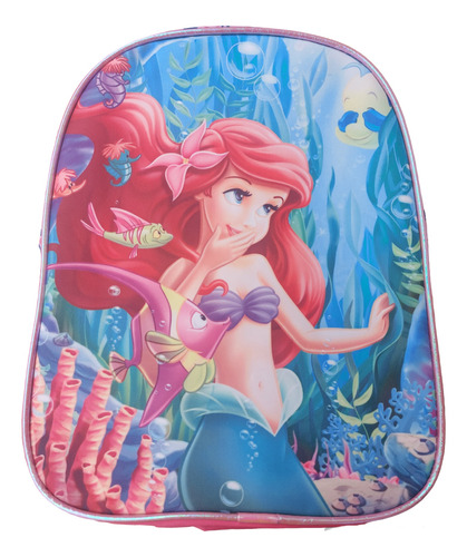 Mochila Infantil Escolar Lona Excelente  Ariel La Sirenita