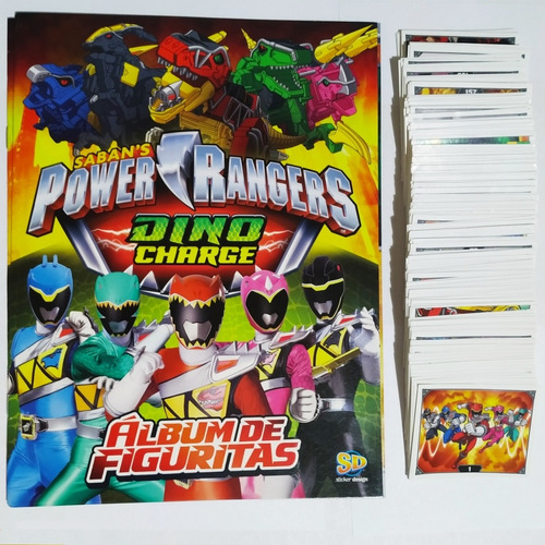 Álbum - Power Rangers Dino Charge + 100 Figuritas A Pegar