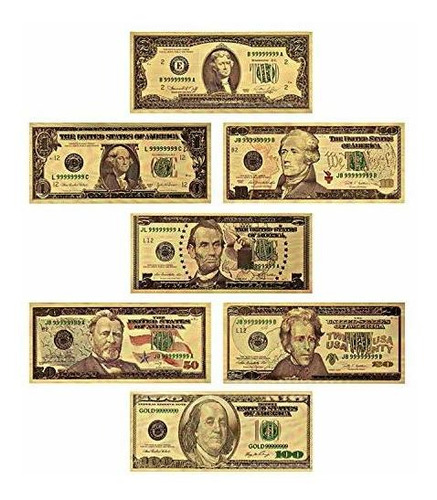 Billetes Oro 24k Presi Usa (7)
