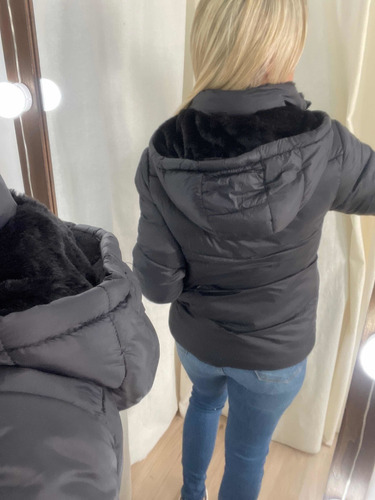 Imagen 3 de 10 de Campera Puffer Forrada En Piel The Big Shop