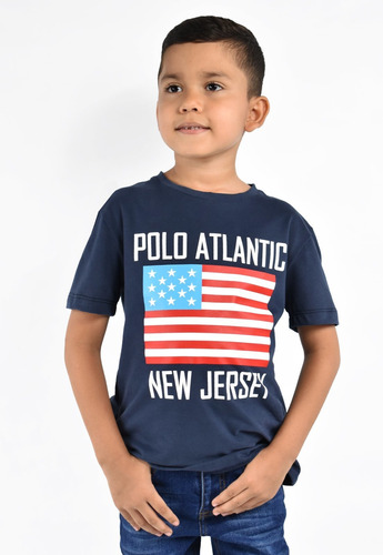 Polera New Jersey Nuevo Navy Para Niño