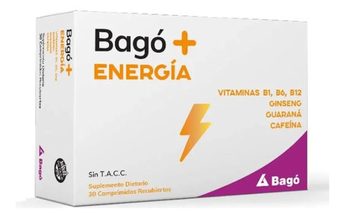 Bago + Energia X 30 Comp. Sabor No