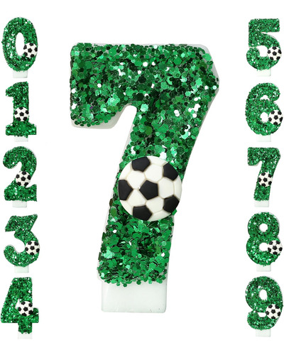 Velas De Fútbol De Feliz Cumpleaños Para Suministros De Deco
