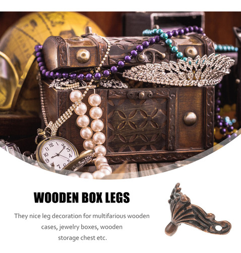 20 Cajas De Madera Con Pie De Época Decoradas