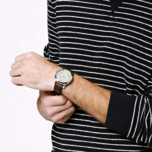 Reloj Fossil Grant Fs4735 Para Hombre, Acero Inoxidable, Mar