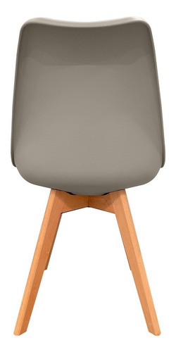 Imagen 5 de 6 de Silla Eames Tulip Acolchada Refuerzo Metal Gris X4