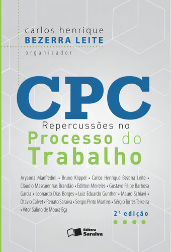 CPC - 2ª Edição 2017, de Garcia, Gustavo Filipe. Editorial Saraiva Jur, capa mole em português, 2016