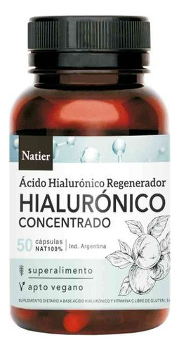 Acido Hialuronico Concentrado Natier X50 Caps Regenerador