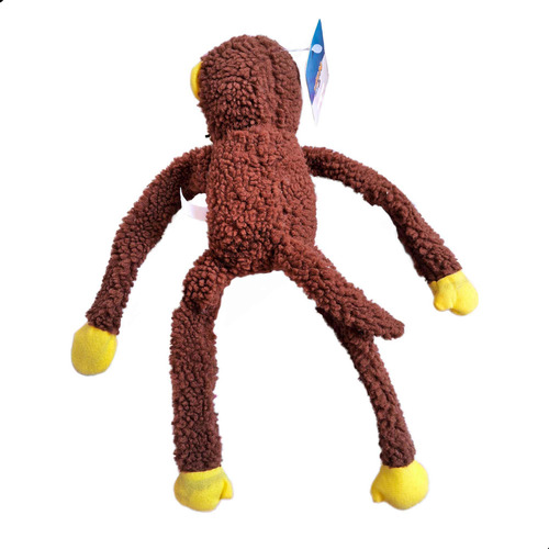 Brinquedo Mordedor Pelúcia Macaco Grande Com Apito 46 Cm Pet