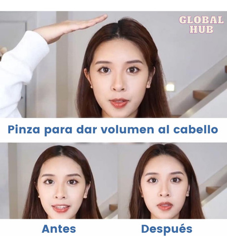 2 Pinzas Para El Pelo Para Dar Volumen Negro Y Marron