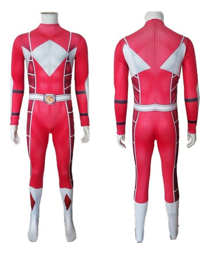 Mighty Morphin Power Ranger Mono Disfraz Cosplay Niños Adult