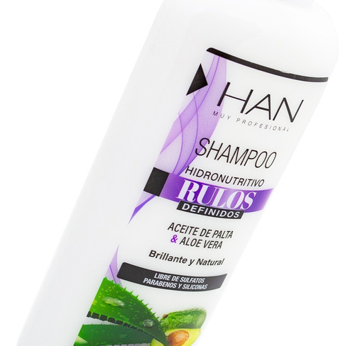 Imagen 5 de 5 de Han Shampoo Rulos Definidos (apto Metodo Curly Hair) X500ml